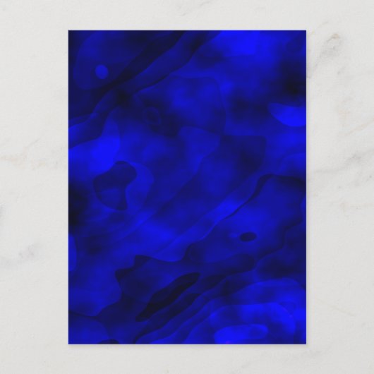 Abstracte Blauwe Aquarel Verf Feestdagenkaart (Voorkant)