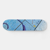 Abstracte blauwe baltimore Geometrische spiegelmoz Persoonlijk Skateboard (Horizontaal)