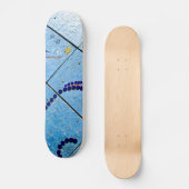 Abstracte blauwe baltimore Geometrische spiegelmoz Persoonlijk Skateboard (Voorkant)