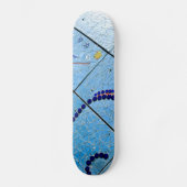 Abstracte blauwe baltimore Geometrische spiegelmoz Persoonlijk Skateboard (Voorkant)