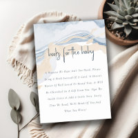 Abstracte Blauwe Beige Kustboeken voor Baby shower