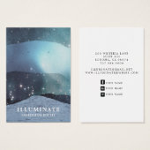 Abstracte blauwe bergen die Kaarten voor beeldsche Visitekaartje (Voorkant /achterkant)