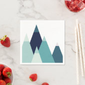 Abstracte blauwe bergen. Marine moderne geometrisc Servet (Insitu)