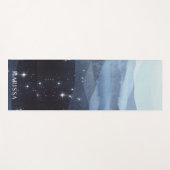 Abstracte blauwe bergen, speciaal aangepast yogamat (Voorkant (horizontaal))