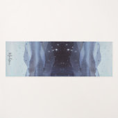 Abstracte blauwe bergen sterren op maat yogamat (Voorkant (horizontaal))