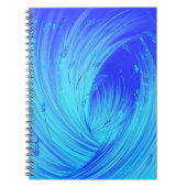 Abstracte blauwe betoverde tuin notitieboek (Voorkant)