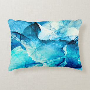 Abstracte blauwe beweging: fractale compositie. accent kussen