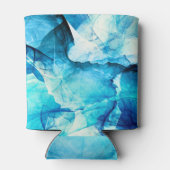 Abstracte blauwe beweging: fractale compositie. blikjeskoeler (Achterkant)