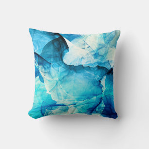 Abstracte blauwe beweging: fractale compositie. kussen