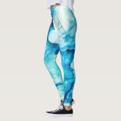Abstracte blauwe beweging: fractale compositie. leggings (Links)