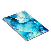 Abstracte blauwe beweging: fractale compositie. notitieboek (Rechterzijde)