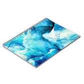 Abstracte blauwe beweging: fractale compositie. notitieboek (Linkerzijde)