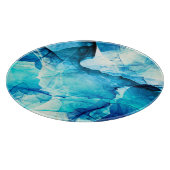Abstracte blauwe beweging: fractale compositie. snijplank (Hoek)