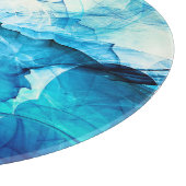 Abstracte blauwe beweging: fractale compositie. snijplank (Hoek)