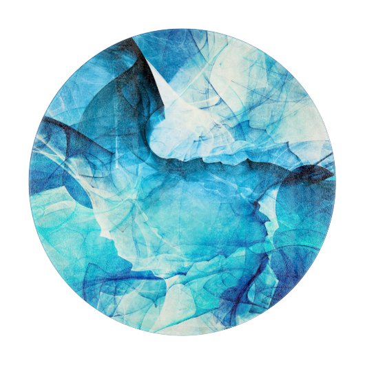 Abstracte blauwe beweging: fractale compositie. snijplank (Voorkant)