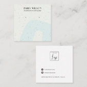 ABSTRACTE BLAUWE BLAUWE BLAUWE BLAUWBEELDSCHERM VA VIERKANTE VISITEKAARTJE (Voorkant / Achterkant)