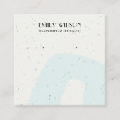 ABSTRACTE BLAUWE BLAUWE BLAUWE BLAUWBEELDSCHERM VA VIERKANTE VISITEKAARTJE (Voorkant)