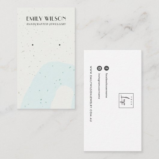 ABSTRACTE BLAUWE BLAUWE BLAUWE BLAUWBEELDSCHERM VA VISITEKAARTJE (Voorkant / Achterkant)