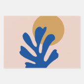 Abstracte Blauwe Blauwe Moderne Vormen knippen Uit Inpakpapier Vel (Voorkant 3)