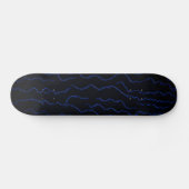 Abstracte blauwe bliksem persoonlijk skateboard (Horizontaal)