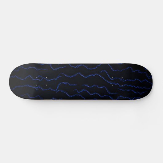 Abstracte blauwe bliksem persoonlijk skateboard (Horizontaal)