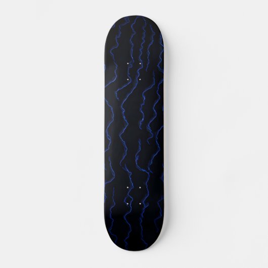 Abstracte blauwe bliksem persoonlijk skateboard (Voorkant)