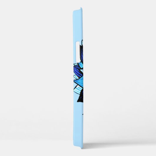 Abstracte Blauwe Bloem  Bloemen meisjesnaam Case-Mate iPhone Case (Achterkant / Rechts)