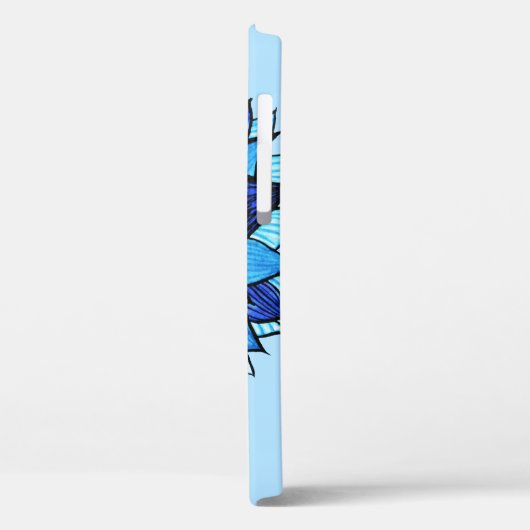 Abstracte Blauwe Bloem Bloemen meisjesnaam Case-Mate iPhone Case (Achterkant / Links)