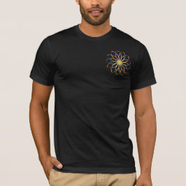 abstracte blauwe bloem t-shirt