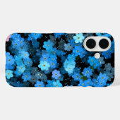 Abstracte Blauwe Bloemen Case-Mate iPhone Case (Achterkant (horizontaal))