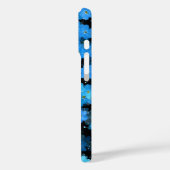 Abstracte Blauwe Bloemen Case-Mate iPhone Case (Achterkant / Links)