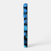 Abstracte Blauwe Bloemen iPhone 16 Hoesje (Linkerkant)