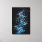 Abstracte blauwe blokjes canvas afdruk (Voorkant)