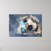 Abstracte blauwe boomgaard canvas afdruk (Voorkant)