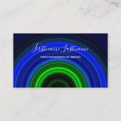 Abstracte blauwe cirkels groene cirkels visitekaartje (Voorkant)