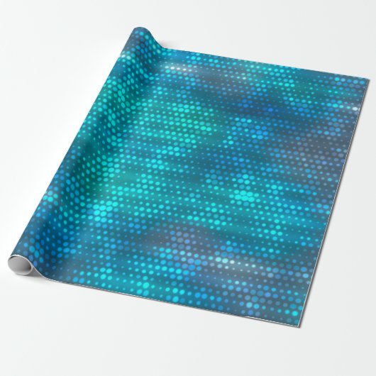 Abstracte blauwe creatieve achtergrond cadeaupapier (Uitgerold)