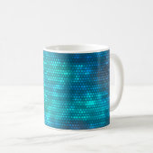 Abstracte blauwe creatieve achtergrond koffiemok (Voorkant rechts)