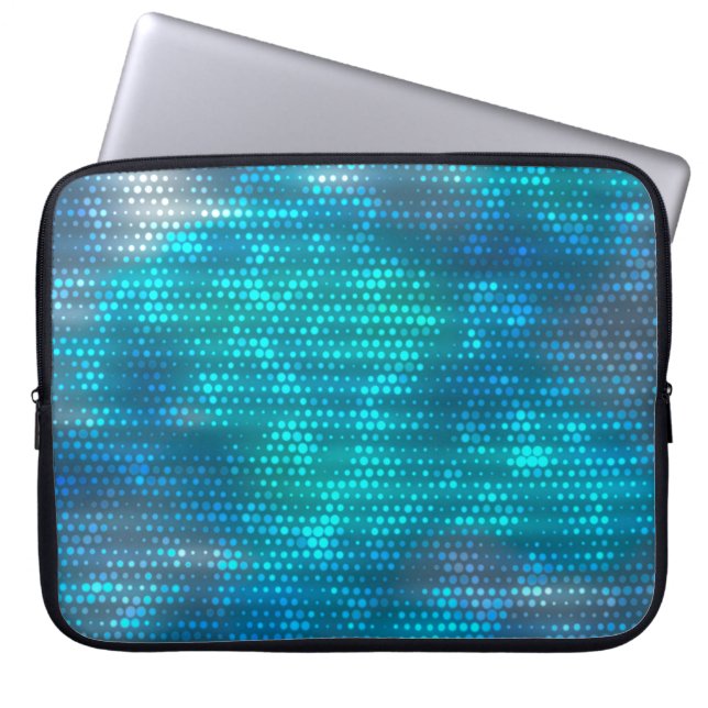 Abstracte blauwe creatieve achtergrond laptop sleeve (Voorkant)