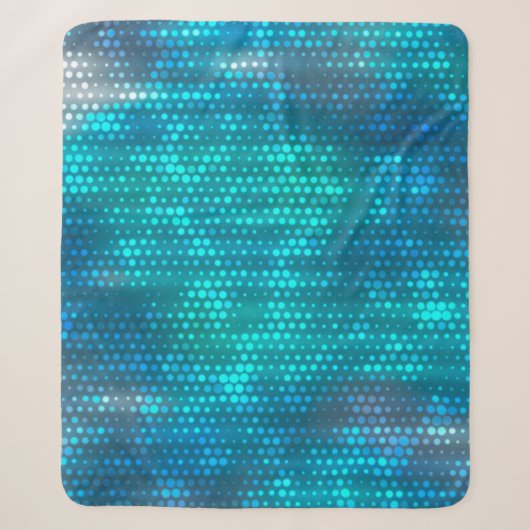 Abstracte blauwe creatieve achtergrond sherpa deken (Voorkant)