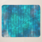 Abstracte blauwe creatieve achtergrond sherpa deken (Voorkant (horizontaal))