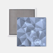 ABSTRACTE BLAUWE CRYSTALEN DIGITALE WALLPAPIERACHT MAGNEET (Voorkant / Achterkant)