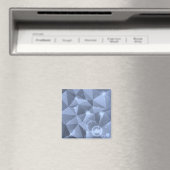 ABSTRACTE BLAUWE CRYSTALEN DIGITALE WALLPAPIERACHT MAGNEET (Insitu (Vaatwasser))