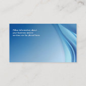 Abstracte blauwe curve - Elegant minimaal Visitekaartje (Achterkant)