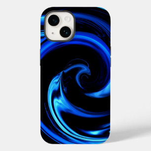 Abstracte blauwe Dolphin Wave Art Case-Mate iPhone 14 Hoesje