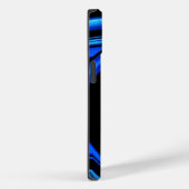 Abstracte blauwe Dolphin Wave Art Case-Mate iPhone Case (Achterkant / Rechts)