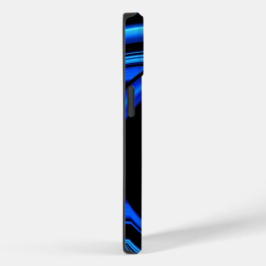 Abstracte blauwe Dolphin Wave Art Case-Mate iPhone Case (Achterkant / Rechts)