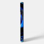 Abstracte blauwe Dolphin Wave Art Case-Mate iPhone Case (Achterkant / Links)