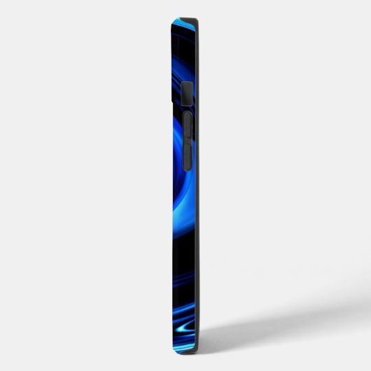 Abstracte blauwe Dolphin Wave Art Case-Mate iPhone Case (Achterkant / Links)