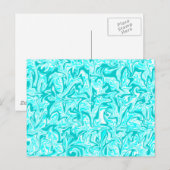 Abstracte blauwe dragel briefkaart (Voorkant / Achterkant)