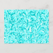 Abstracte blauwe dragel briefkaart (Voorkant)